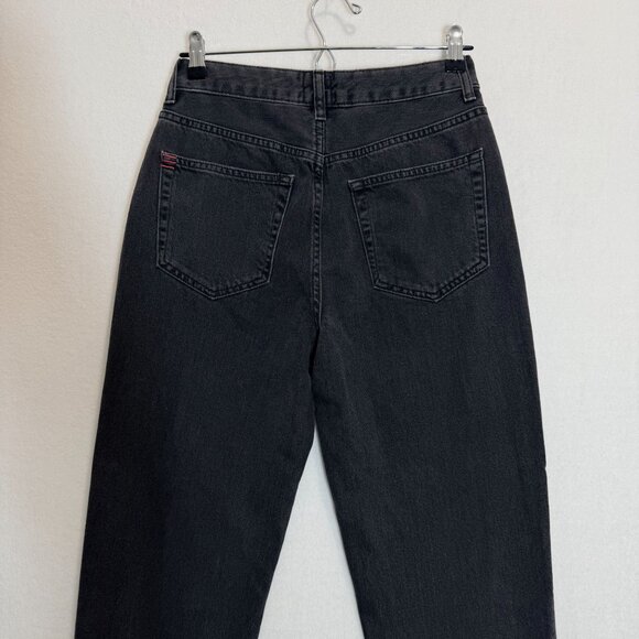 BDG Urban Outfitters Mom Jeans W27 Black Gray High Rise Tapered 100% Cotton - Picture 7 of 13